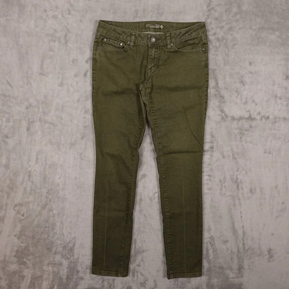 Prana Kara‎ jean fitted low rise women's 4/27 cargo green